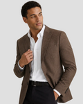 Charles Tyrwhitt Wool Textured Jacket - Toffee