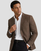 Charles Tyrwhitt Wool Textured Jacket - Toffee