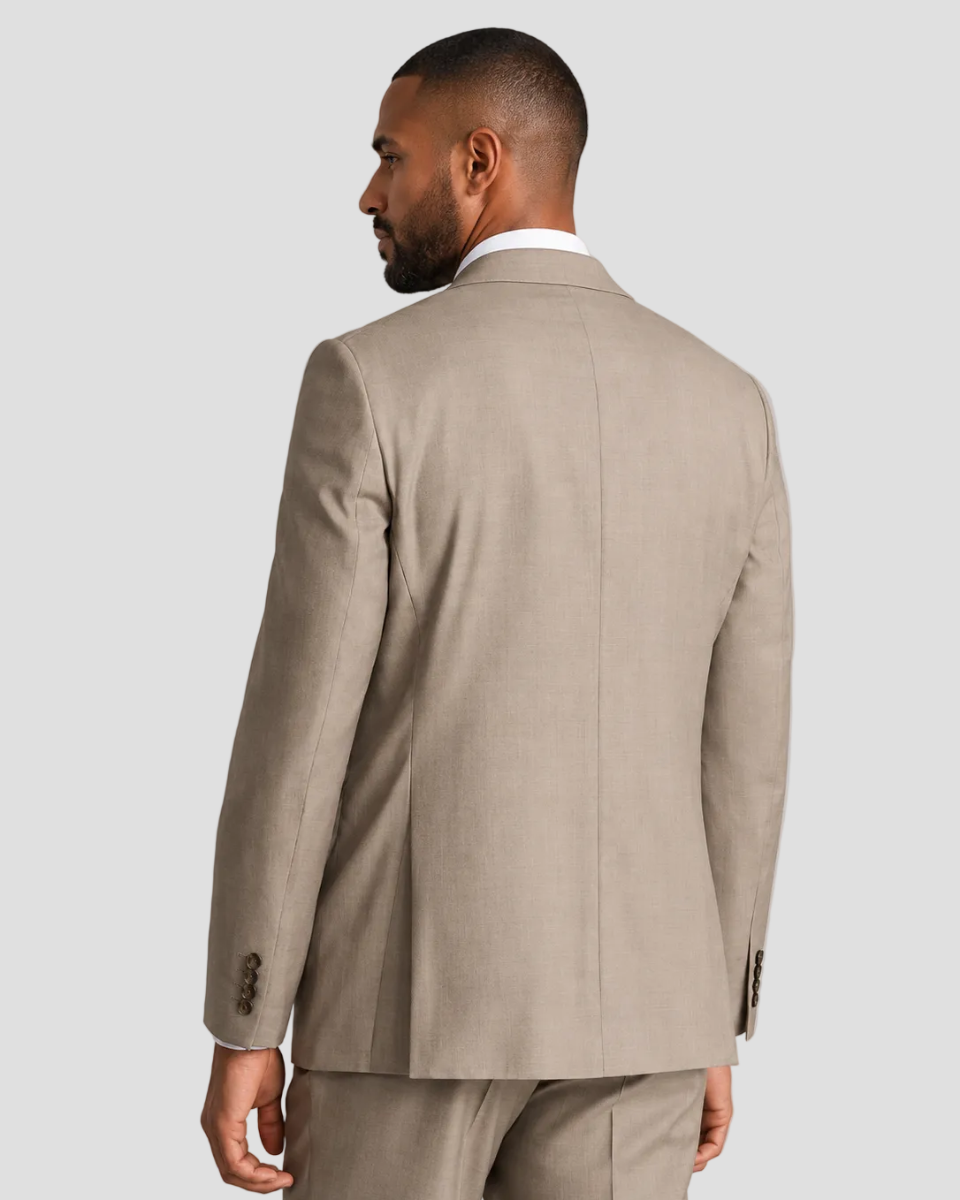 Charles Tyrwhitt Natural Stretch Twill Suit - Taupe