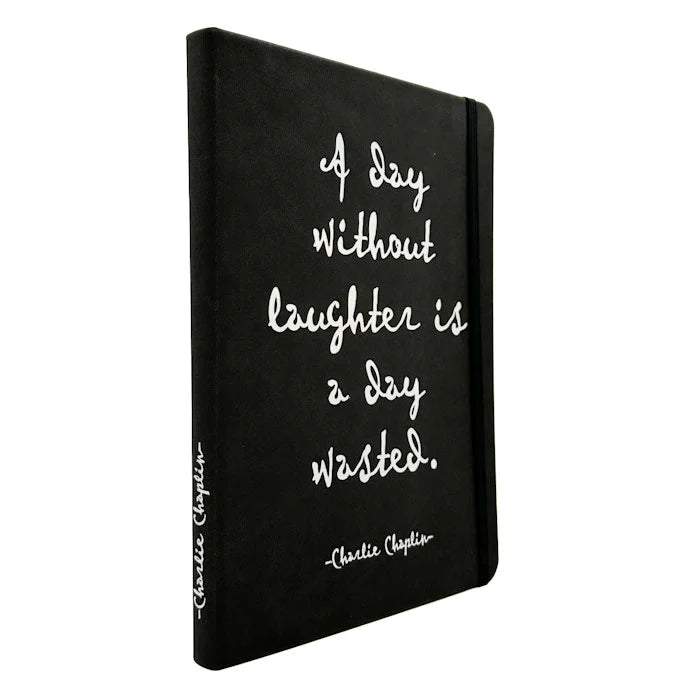 Charlie Chaplin Journals for Success Notebook - "A day without laughter is a day wasted"