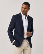 Charles Tyrwhitt Wool Textured Jacket - Ink Blue
