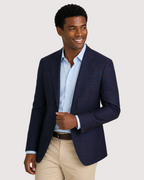 Charles Tyrwhitt Italian Luxury Check Jacket - Indigo Blue
