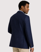 Charles Tyrwhitt Italian Luxury Check Jacket - Indigo Blue