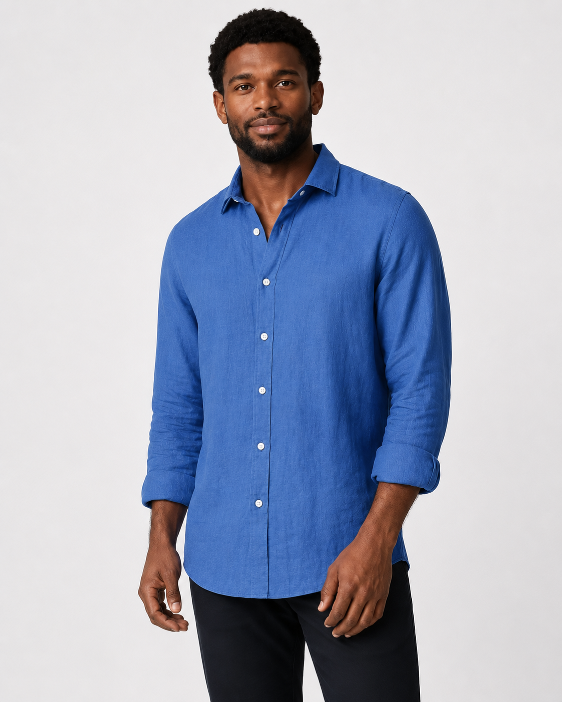 Charles Tyrwhitt Pure Linen Shirt - Corn Blue