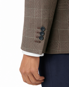 Charles Tyrwhitt Luxury Italian Check Jacket - Mocha