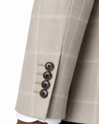 Charles Tyrwhitt Wool Textured Check Jacket - Stone