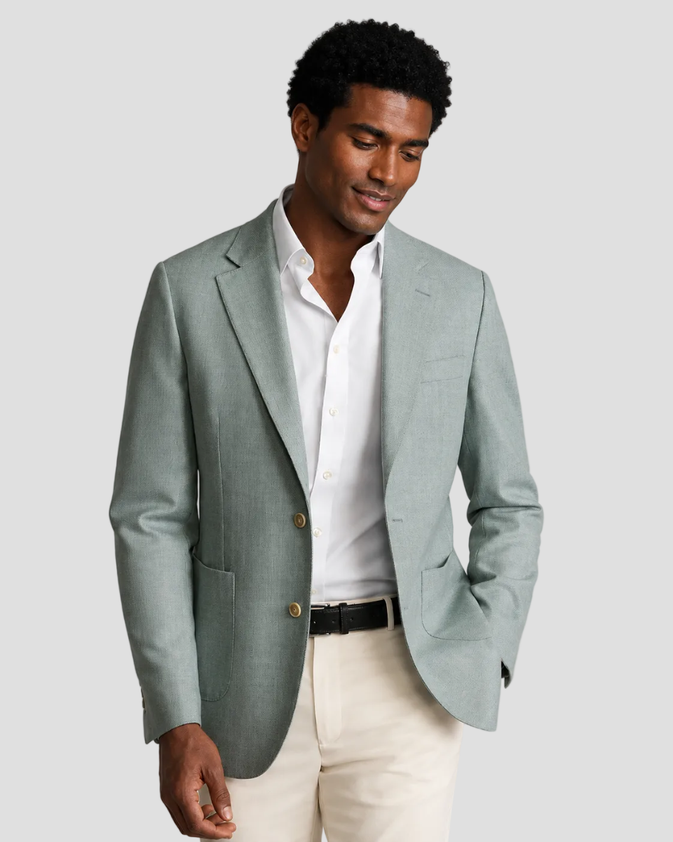 Charles Tyrwhitt Wool Silk Jacket – Pale Green
