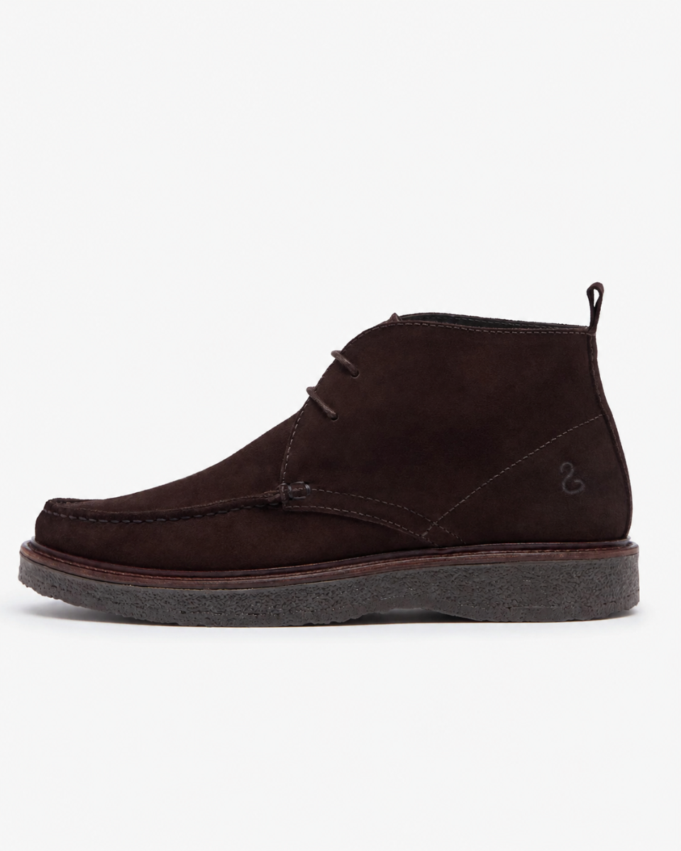 Oliver Sweeney Calf Suede Moccasin Boots – Chocolate