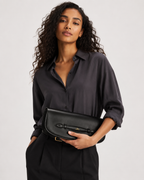 Polo Ralph Lauren Bellport Leather Long-Flap Clutch – Black