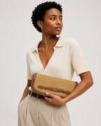 Polo Ralph Lauren Bellport Suede Long-Flap Clutch – Biscotti/Cuoio