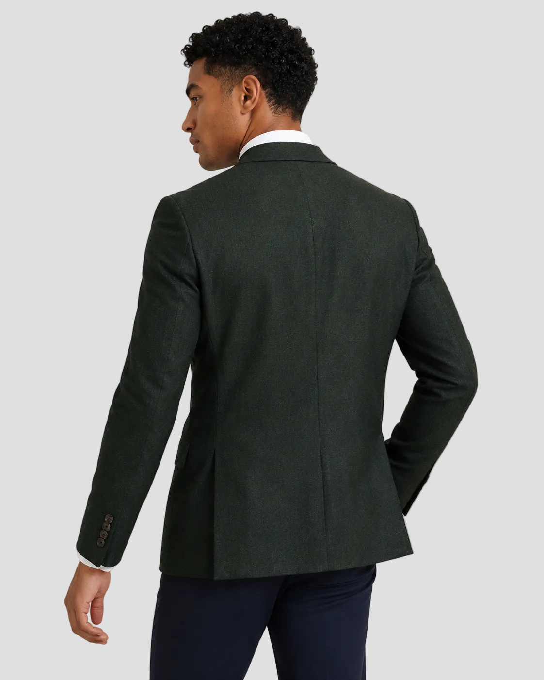Charles Tyrwhitt Wool Textured Jacket - Forest Green