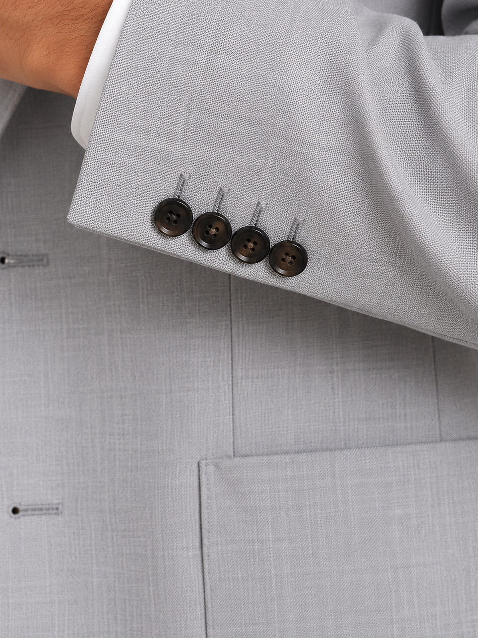 Charles Tyrwhitt Linen Cotton Jacket - Silver Grey