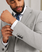 Charles Tyrwhitt Wool Silk Jacket - Silver Grey