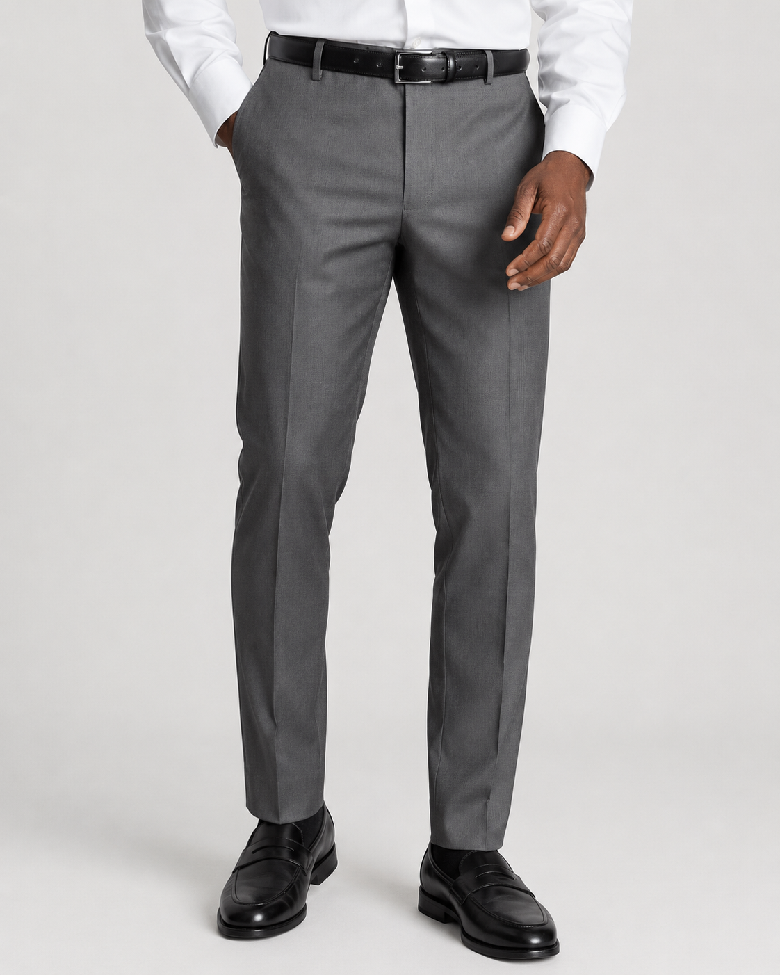 Charles Tyrwhitt Smart Texture Trousers - Charcoal