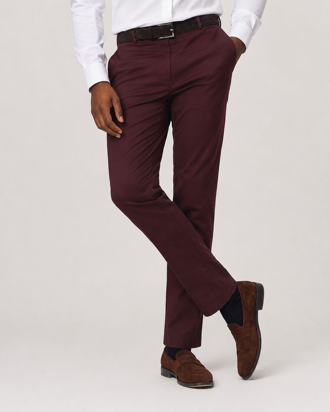 Charles Tyrwhitt Ultimate Non-Iron Chinos - Burgundy