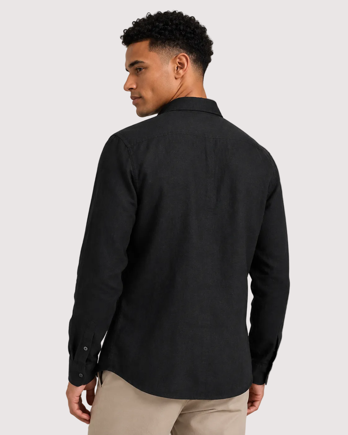 Charles Tyrwhitt Pure Linen Shirt - Black