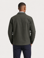 Charles Tyrwhitt Herringbone Overshirt - Khaki Green