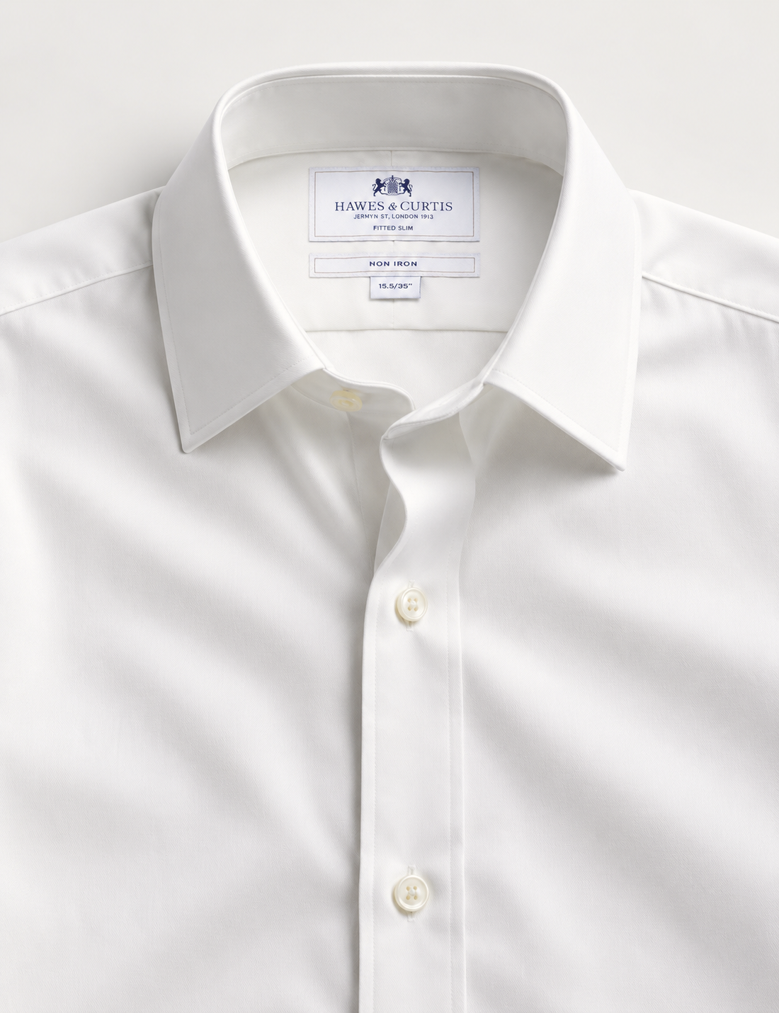 Hawes & Curtis Cream Twill Non-Iron Shirt