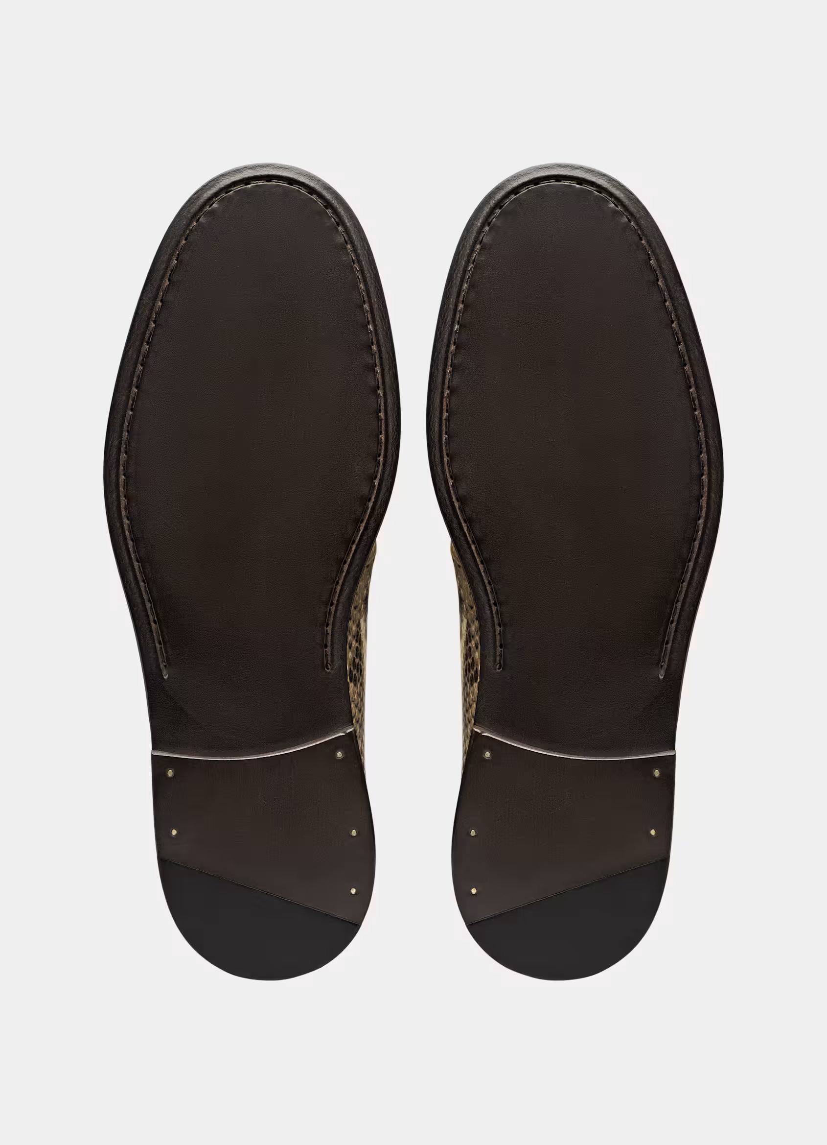 SUITSUPPLY Light Brown Embossed Leather Loafer