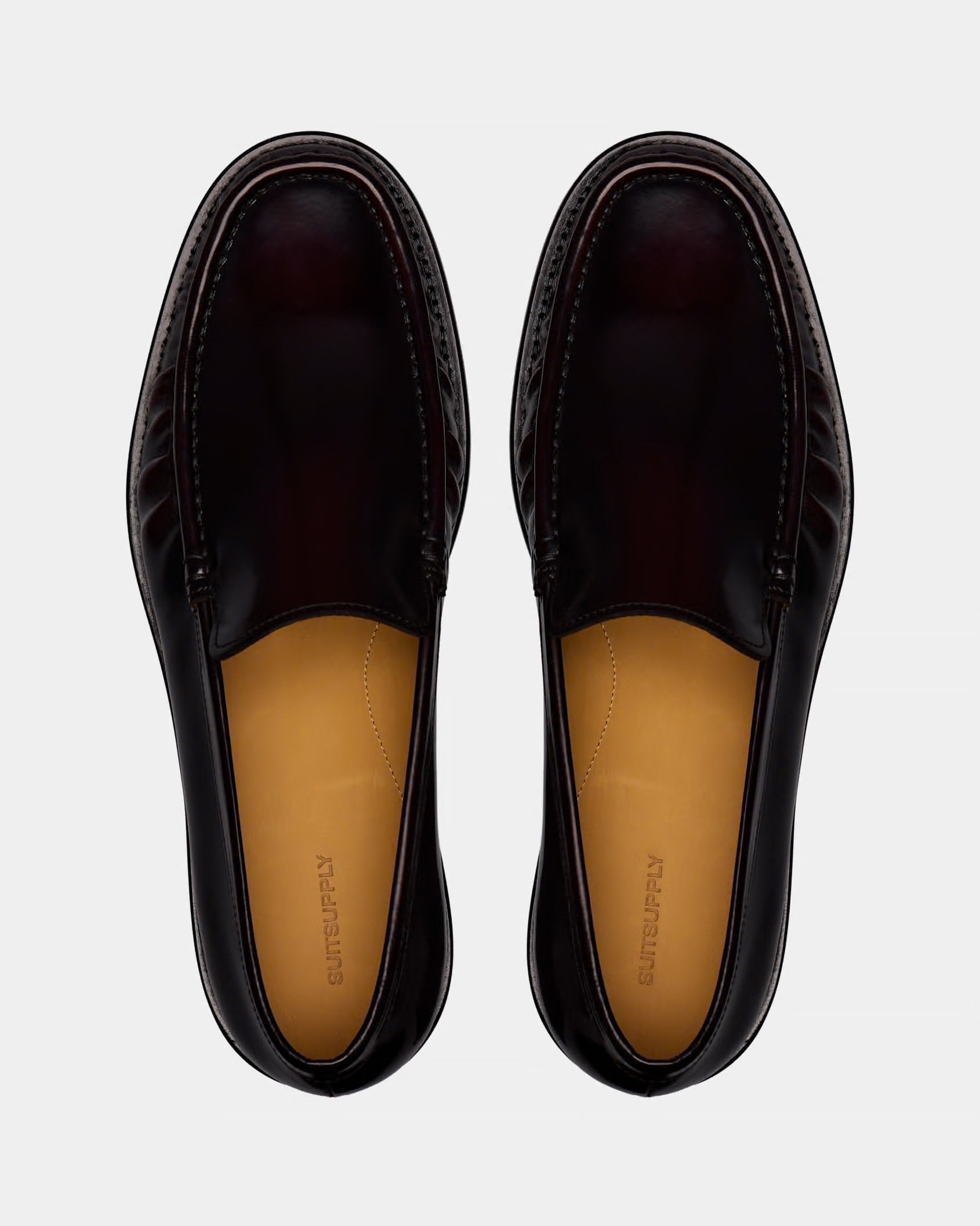 SUITSUPPLY Dark Red Leather Loafer
