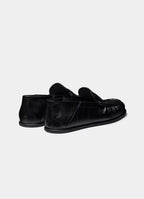 SUITSUPPLY Black Crocodile-Embossed Grain Loafer