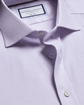 Charles Tyrwhitt Non-Iron Burlington Weave Prince of Wales Check Shirt - Lilac