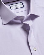 Charles Tyrwhitt Non-Iron Burlington Weave Prince of Wales Check Shirt - Lilac