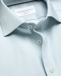Charles Tyrwhitt Non-Iron Stretch Greenwich Weave Shirt – Aqua Green