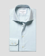 Charles Tyrwhitt Non-Iron Stretch Greenwich Weave Shirt – Aqua Green