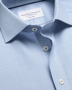Charles Tyrwhitt Non-Iron Stretch Greenwich Weave Shirt – Indigo Blue