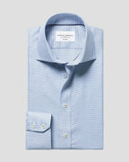 Charles Tyrwhitt Non-Iron Stretch Greenwich Weave Shirt – Indigo Blue