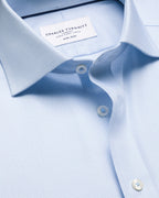 Charles Tyrwhitt Non-Iron Stretch Greenwich Weave Shirt – Light Blue