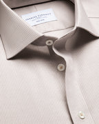 Charles Tyrwhitt Non-Iron Stretch Greenwich Weave Shirt – Stone