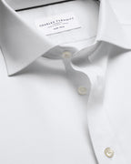 Charles Tyrwhitt Non-Iron Stretch Greenwich Weave Shirt - White