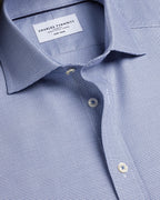 Charles Tyrwhitt Non-Iron Stretch Trafalgar Weave Shirt - Indigo Blue
