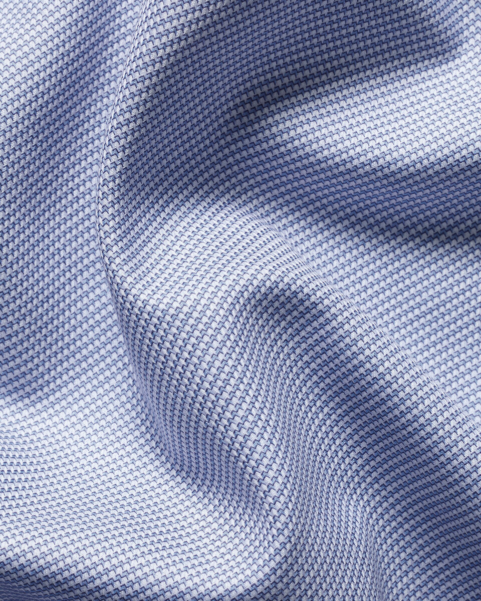 Charles Tyrwhitt Non-Iron Stretch Trafalgar Weave Shirt - Indigo Blue