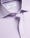 Charles Tyrwhitt Non-Iron Stretch Trafalgar Weave Shirt - Lilac
