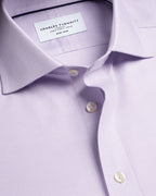 Charles Tyrwhitt Non-Iron Stretch Trafalgar Weave Shirt - Lilac