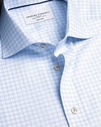 Charles Tyrwhitt Non-Iron Stretch Trafalgar Weave Shirt - Ocean Blue