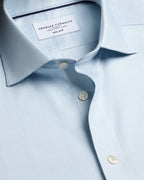 Charles Tyrwhitt Non-Iron Stretch Trafalgar Weave Shirt - Pale Teal Green