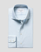Charles Tyrwhitt Non-Iron Stretch Trafalgar Weave Shirt - Pale Teal Green