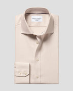Charles Tyrwhitt Non-Iron Stretch Trafalgar Weave Shirt - Stone