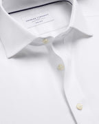 Charles Tyrwhitt Non-Iron Stretch Trafalgar Weave Shirt - White