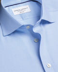 Charles Tyrwhitt Non-Iron Stretch Trafalgar Weave Shirt - Sky Blue