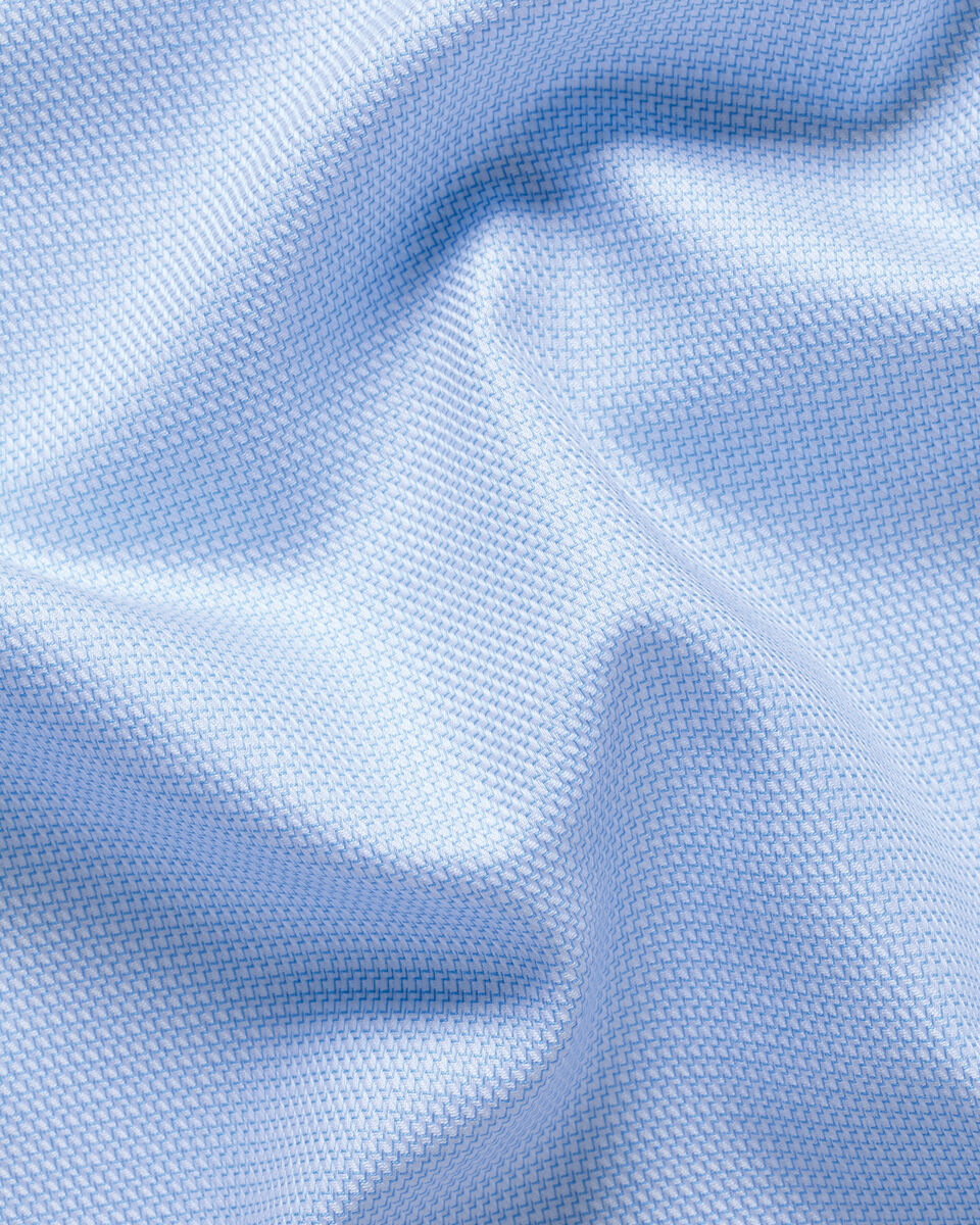 Charles Tyrwhitt Non-Iron Stretch Trafalgar Weave Shirt - Sky Blue