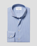 Charles Tyrwhitt Non-Iron Performance Twill Stripe Shirt - Royal Blue