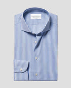 Charles Tyrwhitt Non-Iron Performance Twill Stripe Shirt - Royal Blue
