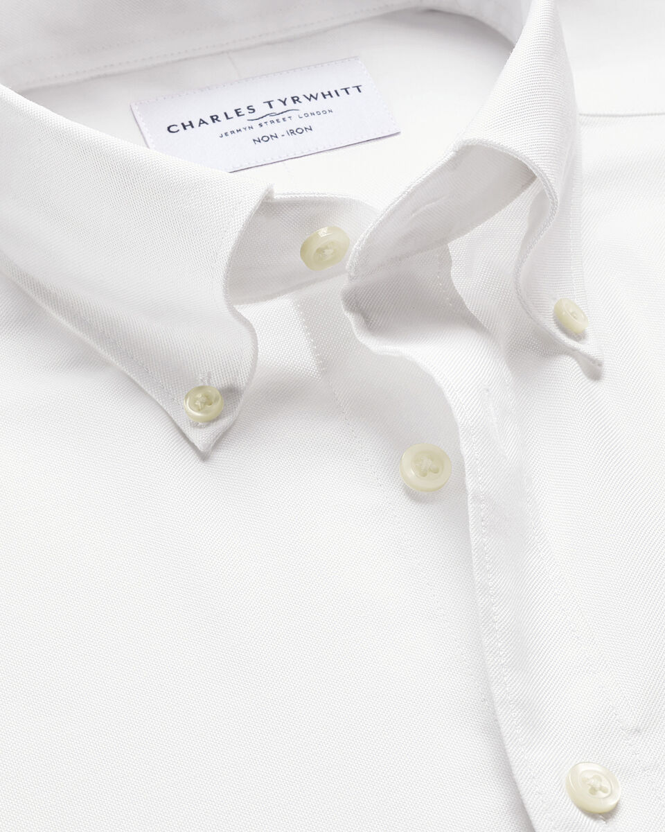 Charles Tyrwhitt Non-Iron Stretch Oxford Shirt - White
