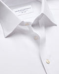 Charles Tyrwhitt Non-Iron Herringbone Shirt - White