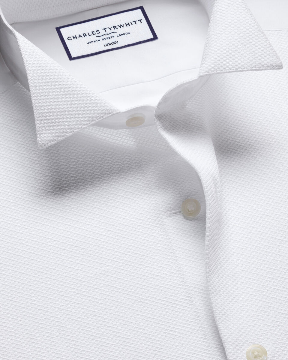 Charles Tyrwhitt Bib Front Wing Collar Evening Shirt - White